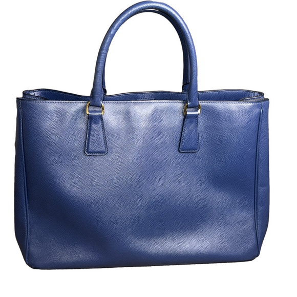 Prada Blue Saffiano Leather Lux Tote - Picture 2 of 10